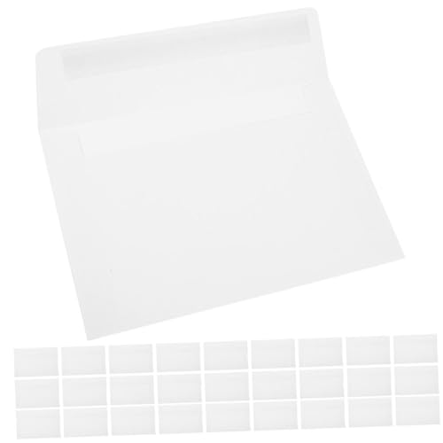 HOMSFOU 60 Stück Einladungsumschlag Tag Gruß Winzig Innen Hausgemacht Multipack Hochzeitsumschläge Legal Gestylt Braut Karte Dünn Schmucklos Party Selbstklebende Umschläge Rosa Papier Weiß von HOMSFOU