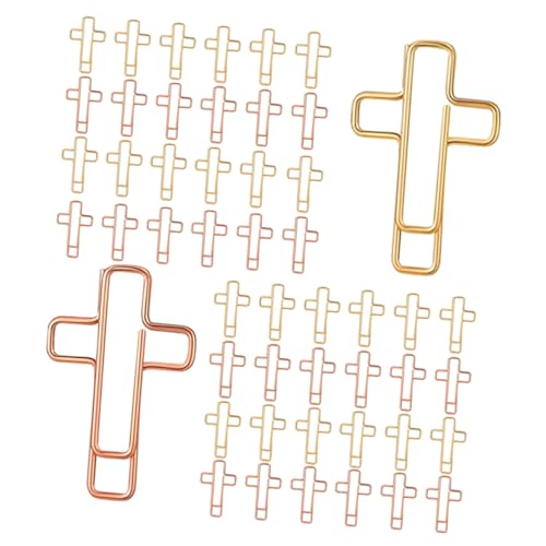 HOMSFOU 60 Stück Kreuz Büroklammern aus Metall Niedliche Lesezeichenclips für Bibelstudium und Journal Vielseitige Büro und Schulaccessoires in Gold und Roségold und Reisefreundlich HOMSFOU 60 Stück Kreuz Büroklammern aus Metall Niedliche Lesezeichenclips für Bibelstudium und Journal Vielseitige Büro und Schulaccessoires in Gold und Roségold und Reisefreundlich von HOMSFOU