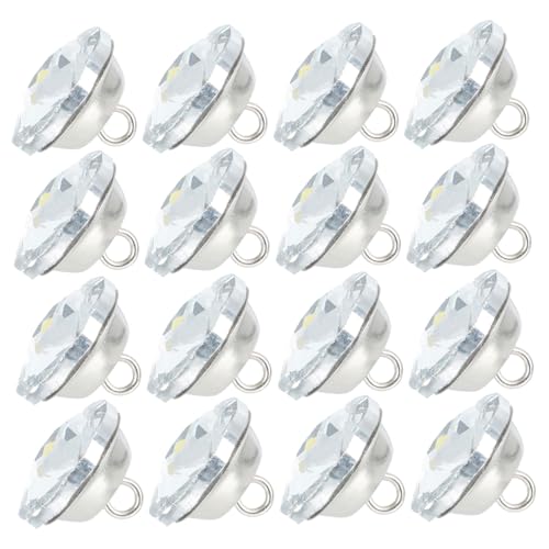 HOMSFOU 60 Stück Kristallschnalle Sofa -couchknopf Knöpfe Zum Selbermachen Strass-blumenknopf Dekorative Strassknöpfe Möbelknöpfe Knöpfe Für Polstersofas Dekorative Sofaknöpfe Glas Weiß von HOMSFOU
