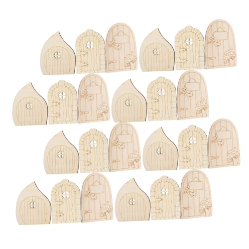 HOMSFOU 60 Stück Mini Holz Feentüren DIY Unlackiert Naturholz Kreative Deko Türen für Garten Büro Hochzeit Party Beige HOMSFOU 60 Stück Mini Holz Feentüren DIY Unlackiert Naturholz Kreative Deko Türen für Garten Büro Hochzeit Party Beige von HOMSFOU