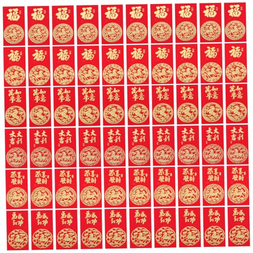 HOMSFOU 60 Stück Rote Umschläge Jahr Des Pferdes Motiv Vietnamesische Chinesische Neujahrs Hongbao Festliche Geldumschläge für Frühlingsfest Hochzeit und Familienfeiern HOMSFOU 60 Stück Rote Umschläge Jahr Des Pferdes Motiv Vietnamesische Chinesische Neujahrs Hongbao Festliche Geldumschläge für Frühlingsfest Hochzeit und Familienfeiern von HOMSFOU