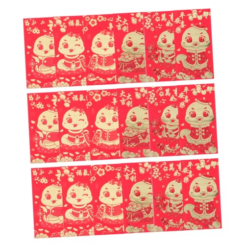 HOMSFOU 60 Stück Rote Umschlagtasche „Year of the Snake“. Rotes Geldpaket glück hong bao Geldumschläge zum Sparen von Bargeld Geldumschläge chinesisch Geldumschlag Papier HOMSFOU 60 Stück Rote Umschlagtasche „Year of the Snake“. Rotes Geldpaket glück hong bao Geldumschläge zum Sparen von Bargeld Geldumschläge chinesisch Geldumschlag Papier von HOMSFOU