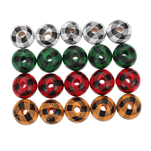 HOMSFOU 60 Stück Teiliges Bunte Kariert Gemusterte Holzperlen Hanfschnur Langlebig für DIY Schmuckherstellung Armbänder Party und Geschenkdekoration HOMSFOU 60 Stück Teiliges Bunte Kariert Gemusterte Holzperlen Hanfschnur Langlebig für DIY Schmuckherstellung Armbänder Party und Geschenkdekoration von HOMSFOU