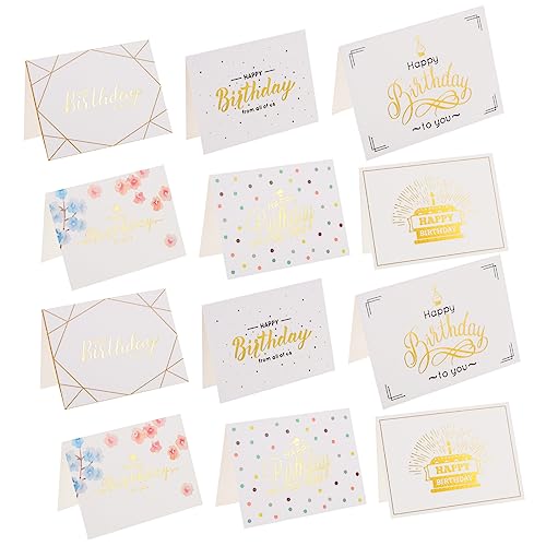 HOMSFOU 60 Stück Teiliges Geburtstagskarten mit Faltfunktion Goldprägung Hochwertige Klappkarten zum Schreiben Persönlicher Designs Je Karten für Geburtstagsfeiern und Persönliche Grüße HOMSFOU 60 Stück Teiliges Geburtstagskarten mit Faltfunktion Goldprägung Hochwertige Klappkarten zum Schreiben Persönlicher Designs Je Karten für Geburtstagsfeiern und Persönliche Grüße von HOMSFOU