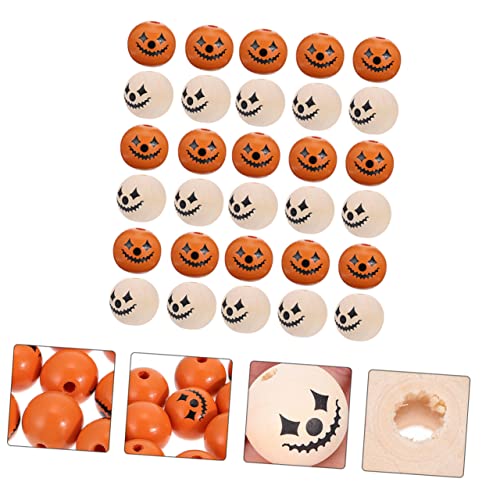 HOMSFOU 60 Stück Teiliges Halloween Holzperlen Bastelperlen Orange und Naturholz Diy Tassel Anhänger Zubehör für Partydekoration und Schmuckherstellung HOMSFOU 60 Stück Teiliges Halloween Holzperlen Bastelperlen Orange und Naturholz Diy Tassel Anhänger Zubehör für Partydekoration und Schmuckherstellung von HOMSFOU