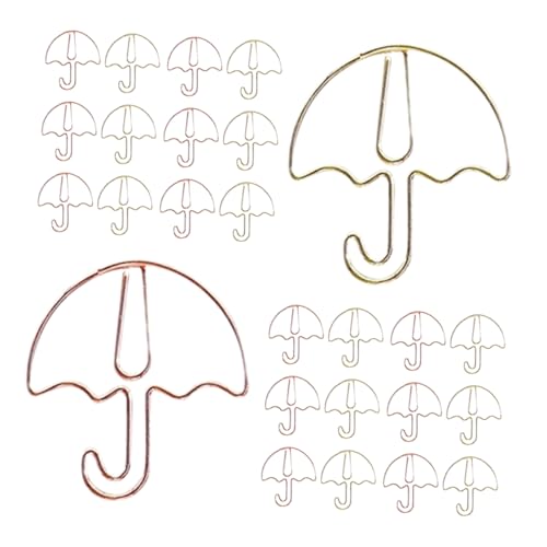 HOMSFOU 60 Stück Teiliges Regenschirm Design Büroklammern aus Langlebigem Metall Bunte Kreative Dokumentenhalter für Planer Notizen Schul und Hochzeitsorganisation Tragbar Stilvoll von HOMSFOU
