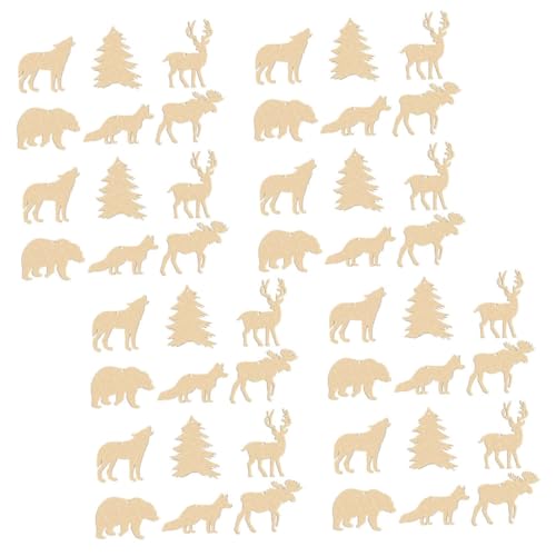 HOMSFOU 60 Stück Teiliges Wildtier Holzrohlinge zum Bemalen Unvollendete DIY Holzanhänger für Kreative Waldtier Dekoration Stabile Holzfiguren für Kindergeburtstag und Festtagsgestaltung HOMSFOU 60 Stück Teiliges Wildtier Holzrohlinge zum Bemalen Unvollendete DIY Holzanhänger für Kreative Waldtier Dekoration Stabile Holzfiguren für Kindergeburtstag und Festtagsgestaltung von HOMSFOU