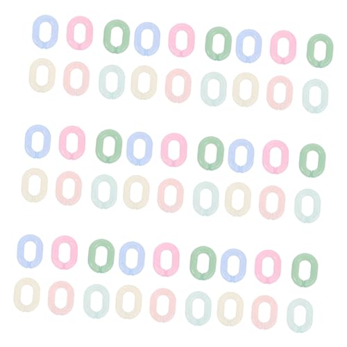 HOMSFOU 600 Stück Acryl Ovalverbinder Candy Farben Schnelle Verbindungselemente für DIY Taschenketten Armband Schlüsselanhänger Zubehör Abnehmbare Offene Kunststoff Verbindungsringe von HOMSFOU