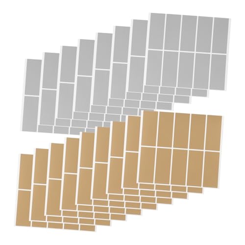 HOMSFOU 600 Stück Scratch Off Aufkleber in Gold und Silber Rechteckige DIY Rubbellose für Partyspiele Gender Reveal Überraschungsbelohnungen Selbstklebend Rückstandsfrei von HOMSFOU