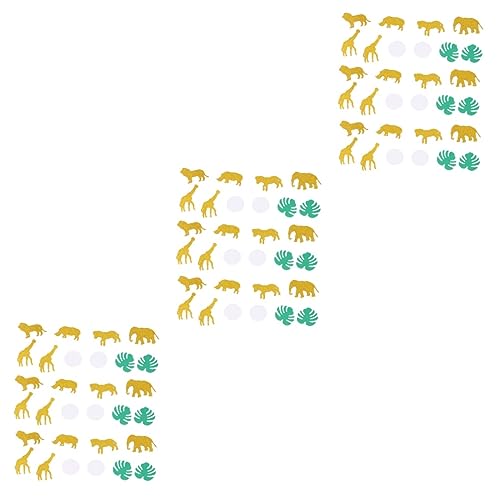 HOMSFOU 600 Stk Konfetti aus Seidenpapier Konfetti-Dekorationen hawaiianisches Dekor kinder dekor Hochzeitsdekorationen Golddekor glitzerndes Konfetti Urwald Tier Tisch schmücken Baby von HOMSFOU