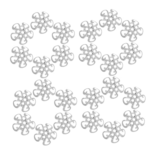 HOMSFOU 600 Stücke Filigrane Metall Perlenkappen mit Hohlem Blumenmuster Stabile Endkappen für Schmuckherstellung Einfach zu Montierende Spacer Bead Caps für DIY Ohrringe Armbänder von HOMSFOU