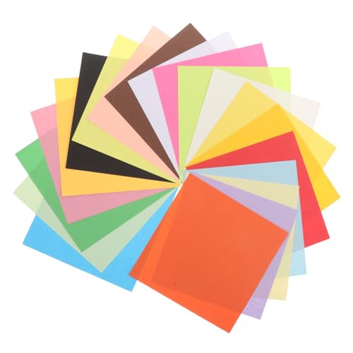 HOMSFOU 600 Stücke Origami DIY Bastelpapier doppelseitiges Papier Baupapierkit Kunstpapier Kinderschule Konstruktionspapier Baupapier für Handwerk quadratisches Bastelpapier Kunstbaupapier von HOMSFOU