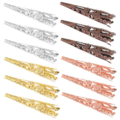 HOMSFOU 60Stücke Perlenkappen für Schmuckherstellung Trompetenform Mischfarben für Armbänder Ohrringe und Leichtes Metallmaterial DIY Projekte von HOMSFOU