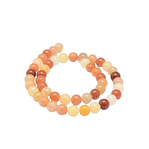 HOMSFOU 63 Stk Teiliges DIY Schmuckperlen aus Natürlichem Topas Runde Polierte Edelsteinperlen in Einzelfarbe für Armbänder Halsketten Ohrringe und Kreative Schmuckherstellung von HOMSFOU