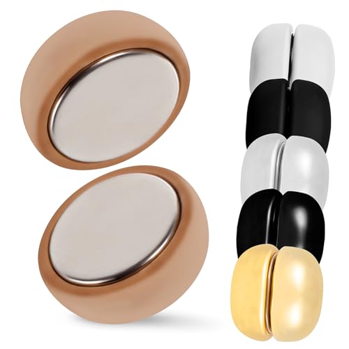 HOMSFOU 6Paare Magnetische Hijab Pins Rundverschluss für Kleidung Schals und Accessoires Farben Vielseitige und Langlebige Magnetverschlüsse von HOMSFOU