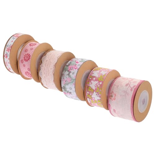 HOMSFOU 6Rollen Blumenmuster Geschenkband Zuschneidbares Multifunktionales Bastelband für DIY Projekte Hochzeitsdeko Geschenkverpackungen und Mehr Hochwertiges Dekoband HOMSFOU 6Rollen Blumenmuster Geschenkband Zuschneidbares Multifunktionales Bastelband für DIY Projekte Hochzeitsdeko Geschenkverpackungen und Mehr Hochwertiges Dekoband von HOMSFOU