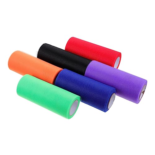 HOMSFOU 6Rollen Tüllband Exquisite Dekoration Für DIY Projekte Yards Verschiedenen Farben Für Hochzeiten von HOMSFOU