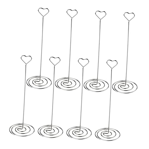 HOMSFOU 6Stücke Herzform Fotoständer Memo Clip Halter für Hochzeiten Partys Visitenkarteninhaber Tischkartenhalter Stabile Konstruktion für Dekoration und Organisation von HOMSFOU