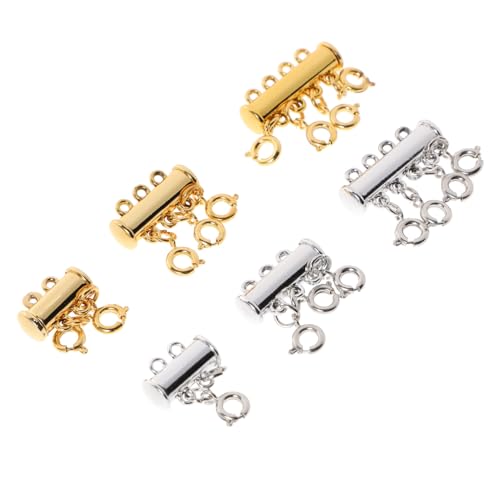 HOMSFOU 6Stücke Magnetverschlüsse Karabinerhaken Für Schmuck DIY Zubehör Starke Haltekraft Silber Für Halsketten Und Armbänder Mehrreihige Schnallen Für Ihre von HOMSFOU