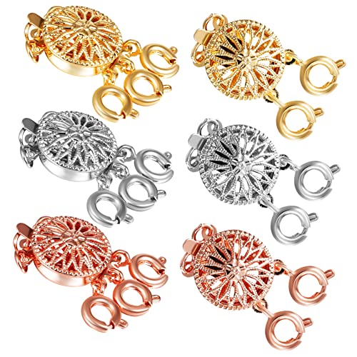 HOMSFOU 6Stücke Schmuck Abstandsverschlüsse Für Halsketten Mehrsträngige Verbindungselemente Klassischer Blütenform Für DIY Schmuckherstellung von HOMSFOU