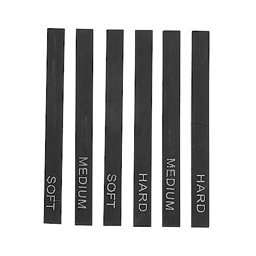 HOMSFOU 6Stücke Sticks Soft Medium Hard Hochwertige Zeichenkohle für Skizzen und Malerei für Künstler Aller Niveaus Zeichnungsvorräte Druckkohlestangen von HOMSFOU