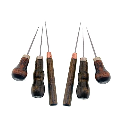 HOMSFOU 6Stücke Teiliges Nähzubehör Kit Multifunktionales Perforier Werkzeug mit Gerader Spitze für DIY Lederbearbeitung für Zuhause und Handwerksläden Einzelkürbis von HOMSFOU