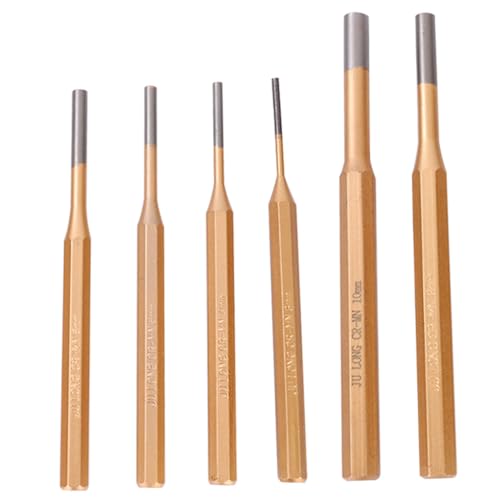 HOMSFOU 6Stücke Teiliges Reparatur Punch Set Hochfestem Stanzwerkzeug für Präzise Metallarbeiten für Montage und Reparaturprojekte von HOMSFOU