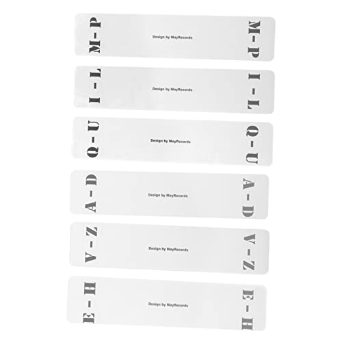 HOMSFOU 6Stücke Teiliges Vertikales Etikett aus Acryl für CD Praktische Trennkarten zur Einfachen Organisation von Schallplatten und Sammlungen Staubdicht und Langlebig von HOMSFOU