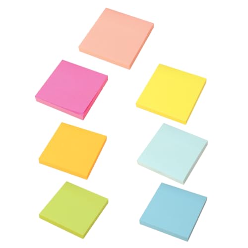 HOMSFOU 7 Bunte Haftnotizen Notizbücher Teilen Der Registerkarten Stoff Nähen Kleben Sie Es Büro Rosa Schulmaterial Lehrer Müssen Haben Anmerkungskit Seitenreiter Klebrige Würfel Papier von HOMSFOU