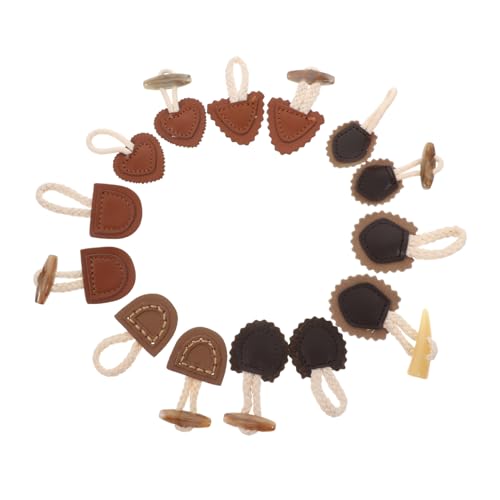HOMSFOU 7 Paare Resin Knebelverschlüsse aus Hornoptik Robuste Toggle Buttons zum Annähen Ersatzknöpfe für Kinderjacken Mantel dekoration Langlebige Nähknöpfe für DIY Kleidung von HOMSFOU