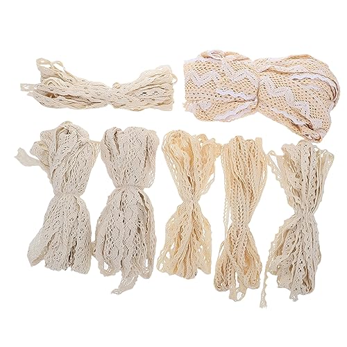 HOMSFOU 7 Rollen Teiliges Baumwollspitzenband Dekoratives Spitzenband für Diy Kleidung Gardinen Kleider Ausschnitt Textur Vielseitig Verwendbar für Heim und Profi Nutzung von HOMSFOU