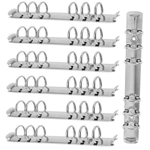 HOMSFOU 7 Stück Teiliges Metall ring binder mechanismus ersatzset Loose leaf ordner Langlebige Stabile Ringbuch einlagen Geeignet für Planer und Notizbücher für Schüler und Lehrer von HOMSFOU