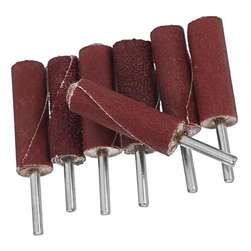 HOMSFOU 7 Stück Teiliges Schleiftrommel mit Schleifbändern Schleifhülsen und Schleifstäben Kompakte Schleifaufsätze für Metall Holz und Kunststoff Langlebige Schleifköpfe Einfach zu von HOMSFOU