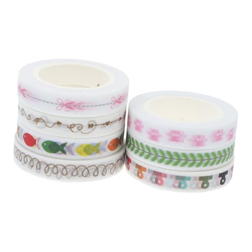HOMSFOU 7 Stück Teiliges Tearable Washi Tape Mischfarben Klebeband für Diy Journaling Scrapbooking und Dekoration Abnehmbares Dekoratives Klebeband ohne Rückstände von HOMSFOU