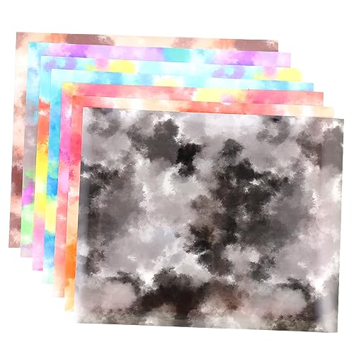 HOMSFOU 7 Stück Teiliges Tie Dye Heat Transfer Vinyl Hochwertige Übertragungsfolie für Kleidung und Tassen Individuell Gestaltbar Langlebig und Einfach zu Verarbeiten von HOMSFOU