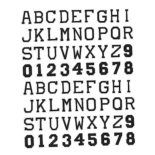 HOMSFOU 72 Stück Teiliges Bügelbuchstaben und Zahlen Patches Kreative Alphabet und Nummern Aufnäher für Diy Kleidung Hüte und Accessoires Sicher und Langlebig von HOMSFOU