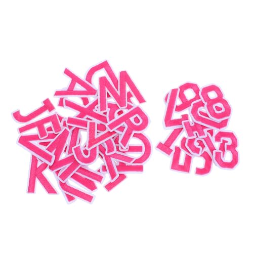 HOMSFOU 72 Stück Teiliges Polyester Bügelbilder Buchstaben A-z Zahlen Beständige Gestickte Applikationen zum Aufbügeln Vielseitig für DIY Kleidung Hüte Jeans Einfache Anbringung von HOMSFOU