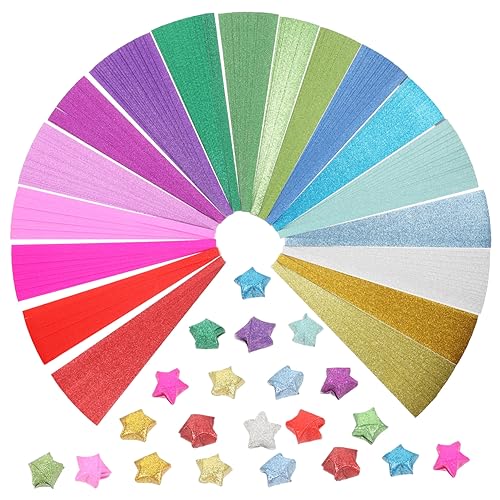 HOMSFOU 720 Blatt Origami-stern Papierfaltung Origami-papier Gemustert Falten Perlmutt -papierstreifen Origami -papiere Origami-papier-kit Bunt Farbig Stern Aus Papier Funkeln HOMSFOU 720 Blatt Origami-stern Papierfaltung Origami-papier Gemustert Falten Perlmutt -papierstreifen Origami -papiere Origami-papier-kit Bunt Farbig Stern Aus Papier Funkeln von HOMSFOU