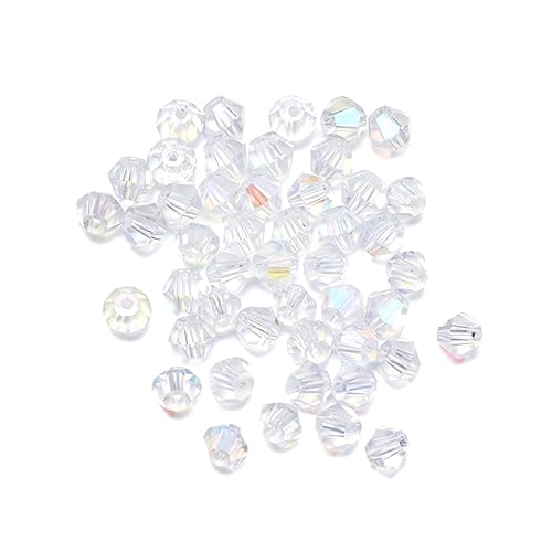 HOMSFOU 720Stücke Kristallperlen Transparent Facettierte Glitzerperlen für DIY Schmuck Bastelzubehör zur Herstellung von und Armbändern von HOMSFOU