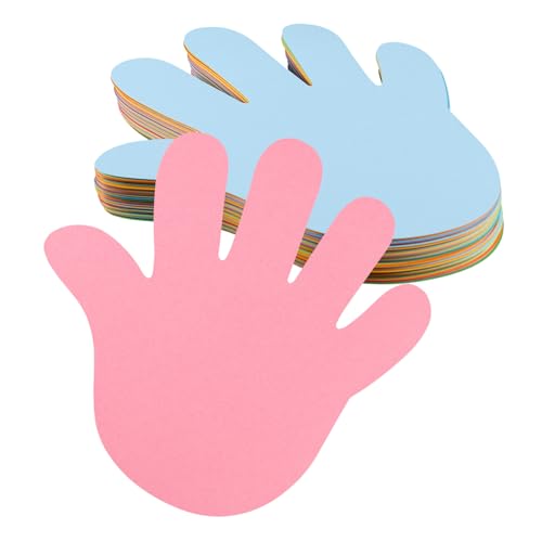 HOMSFOU 72Stücke Papierausschnitte Für Handabdruckförmige DIY Papierausschnitte Wanddekoration Für Kindergarten Für Bastelprojekte Und Mottopartys von HOMSFOU
