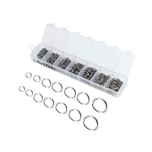 HOMSFOU 770Stücke DIY Schmuckzubehör Ringe Offene und Geschlossene Ringe Langlebig und Leicht für Heimwerkerprojekte und Ohrstecker Herstellung HOMSFOU 770Stücke DIY Schmuckzubehör Ringe Offene und Geschlossene Ringe Langlebig und Leicht für Heimwerkerprojekte und Ohrstecker Herstellung von HOMSFOU