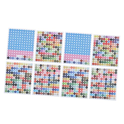 HOMSFOU 8 Blatt Selbstklebende Kreuzstich Etiketten Farbige Aufkleber zur Klassifizierung von Gegenständen für Organisation und Bastelprojekte HOMSFOU 8 Blatt Selbstklebende Kreuzstich Etiketten Farbige Aufkleber zur Klassifizierung von Gegenständen für Organisation und Bastelprojekte von HOMSFOU