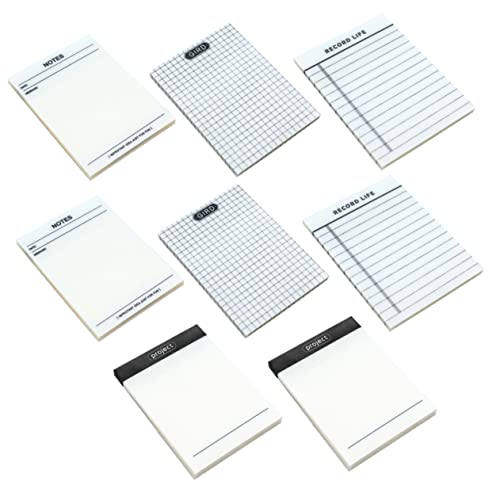 HOMSFOU 8 Briefpapier Aufkleber transparent mit Linien gefüttert sortiert sehen Notenvorrat Notizblöcke für den täglichen Gebrauch transparente Notizblöcke das Haustier von HOMSFOU