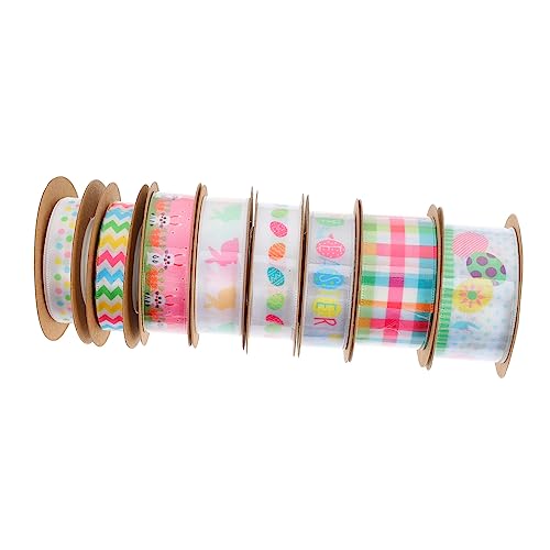 HOMSFOU 8 Rollen Geschenkband mit Hasenmotiv Dekoratives Bastelband pro Vielseitig für Osterdekoration und Geschenkverpackung Hochwertige Textur für Party und Hochzeit HOMSFOU 8 Rollen Geschenkband mit Hasenmotiv Dekoratives Bastelband pro Vielseitig für Osterdekoration und Geschenkverpackung Hochwertige Textur für Party und Hochzeit von HOMSFOU