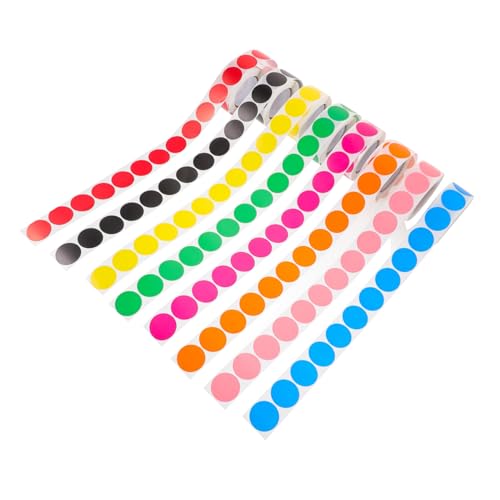HOMSFOU 8 Rollen Selbstklebende Runde Aufkleber Farbige Punktetiketten Aufbewahrung Kennzeichnung Sticker für DIY Scrapbooking und Büroorganisation HOMSFOU 8 Rollen Selbstklebende Runde Aufkleber Farbige Punktetiketten Aufbewahrung Kennzeichnung Sticker für DIY Scrapbooking und Büroorganisation von HOMSFOU