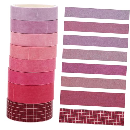HOMSFOU 8 Rollen Washi-Tape Papier Klebeband Streifen Journaling Pastell Scrapbook-DIY-Klebebänder farbig Washi Tape Washi -Bänder Klebeband für Scrapbooking Dekorband Flüsterpapier HOMSFOU 8 Rollen Washi-Tape Papier Klebeband Streifen Journaling Pastell Scrapbook-DIY-Klebebänder farbig Washi Tape Washi -Bänder Klebeband für Scrapbooking Dekorband Flüsterpapier von HOMSFOU