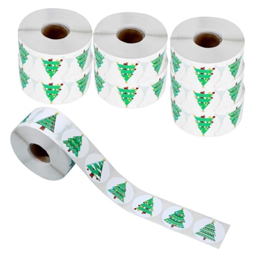 HOMSFOU 8 Rollen Weihnachtsbaum Aufkleber Selbstklebend Festliche Geschenkverpackung Etiketten Bunte Haltbare Geschenkbox Siegel Aufkleber für Karten Umschläge Partybedarf HOMSFOU 8 Rollen Weihnachtsbaum Aufkleber Selbstklebend Festliche Geschenkverpackung Etiketten Bunte Haltbare Geschenkbox Siegel Aufkleber für Karten Umschläge Partybedarf von HOMSFOU