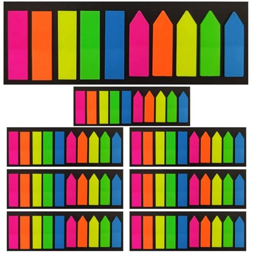 HOMSFOU 8 Sätze Bunte Haftmarker für von Selbstklebenden Lesezeichen Flach Pfeile aus Hochwertigem Pet für Studium und Büroorganisation von HOMSFOU