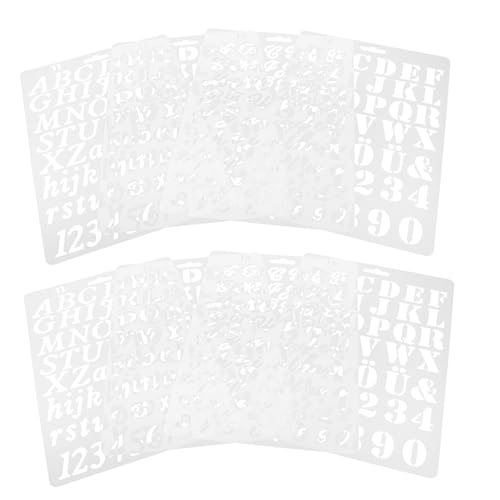 HOMSFOU 8 Stück Alphanumerische Vorlage Große Buchstabenschablonen Große Schablonen Buchstabenschablonen Zum Malen Alphabet Zahlenschablonen Graffiti Buchstabenschablonen Große von HOMSFOU