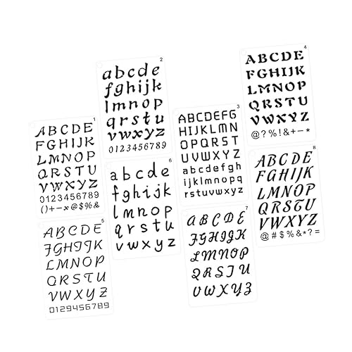 HOMSFOU 8 Stück Alphanumerische Vorlage Schablonen Für Die Kartenherstellung Buchstaben-alphabet-schablonen Malschablonen Bastelbuchstaben-schablone Zeichnung Alphabetschablonen Pet0.25mm HOMSFOU 8 Stück Alphanumerische Vorlage Schablonen Für Die Kartenherstellung Buchstaben-alphabet-schablonen Malschablonen Bastelbuchstaben-schablone Zeichnung Alphabetschablonen Pet0.25mm von HOMSFOU